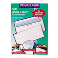 Quality Park Reveal-N-Seal Security Tinted Envelope, #10, Commercial Flap, Self-Adhesive Closure, 4.13 x 9.5, White, 500/Box