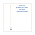 Boardwalk Quick Change Metal Head Wooden Mop Handle, Junior, 0.88" dia x 54", Natural