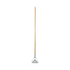 Boardwalk Screw Clamp Metal Head Wooden Mop Handle, #20+, 1.13" dia x 63", Natural