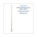 Boardwalk Spring Grip Metal Head Mop Handle for Most Mop Heads, Wood, 60", Natural
