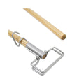 Boardwalk Spring Grip Metal Head Mop Handle for Most Mop Heads, Wood, 60", Natural