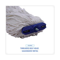 Boardwalk Cut-End Lie-Flat Wet Mop Head, Rayon, 16oz, White, 12/Carton