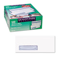 Quality Park Reveal-N-Seal Security-Tint Envelope, Address Window, #10, Commercial Flap, Self-Adhesive Closure, 4.13 x 9.5, White, 500/Box