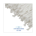 Boardwalk Mop Head, Economical Lie-Flat Head, Rayon Fiber, 20oz, White, 12/Carton