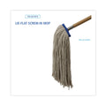 Boardwalk Cut-End Lie-Flat Wet Mop Head, Cotton, 24oz, White