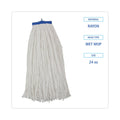 Boardwalk Cut-End Lie-Flat Wet Mop Head, Rayon, 24oz, White