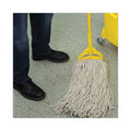 Boardwalk Mop Head, Economical Lie-Flat Head, Cotton Fiber, 32oz, White, 12/Carton