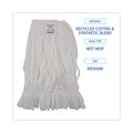 Boardwalk Mop Head, Looped, Enviro Clean With Tailband, Medium, White, 12/Carton