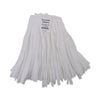 Boardwalk Nonwoven Cut End Edge Mop, Rayon/Polyester, #20, White, 12/Carton