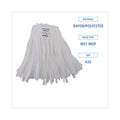 Boardwalk Nonwoven Cut End Edge Mop, Rayon/Polyester, #20, White, 12/Carton