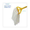 Boardwalk Nonwoven Cut End Edge Mop, Rayon/Polyester, #24, White, 12/Carton