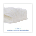 Boardwalk Nonwoven Cut End Edge Mop, Rayon/Polyester, #24, White, 12/Carton