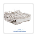 Boardwalk Mop Head, Cotton, Cut-End, White, 4-Ply, #16 Band, 12/Carton