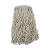Boardwalk Banded Cotton Mop Heads, 24oz, White, 12/Carton