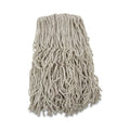 Boardwalk Banded Cotton Mop Heads, 24oz, White, 12/Carton