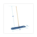 Boardwalk Dry Mopping Kit, 36 x 5 Blue Blended Synthetic Head, 60" Natural Wood/Metal Handle