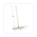 Boardwalk Cotton Dry Mopping Kit, 24 x 5 Natural Cotton Head, 60" Natural Wood Handle