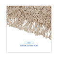 Boardwalk Cotton Dry Mopping Kit, 24 x 5 Natural Cotton Head, 60" Natural Wood Handle