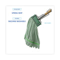 Boardwalk Microfiber Looped-End Wet Mop Head, Medium, Green