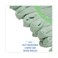 Boardwalk Microfiber Looped-End Wet Mop Head, Medium, Green