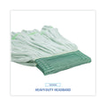 Boardwalk Microfiber Looped-End Wet Mop Head, Medium, Green