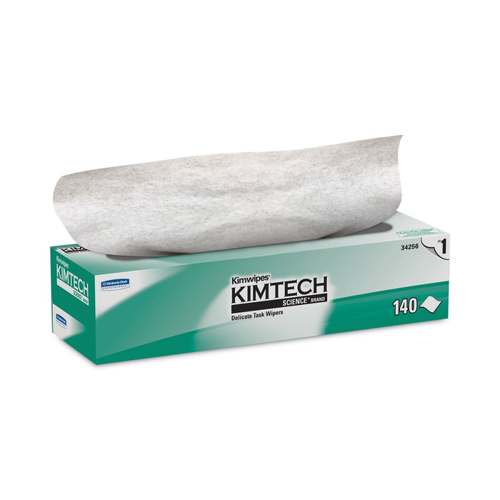 Kimtech Kimwipes Delicate Task Wipers, 1-Ply, 14.7 x 16.6, White, 144/Box