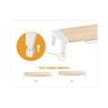 Bostitch Wooden Monitor Stand with Wireless Charging Pad, 9.8" x 26.77" x 4.13", White