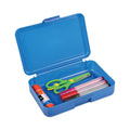 deflecto Antimicrobial Pencil Box, 7.97 x 5.43 x 2.02, Blue