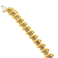 14K Yellow Gold Round-Cut Diamond 'S' Bracelet (6.00 cttw, Brown Color, I1-I2 Clarity) by Bids.com