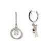 1.00ct Diamond Dangle Earrings 14KT White Gold