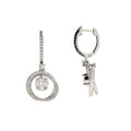 1.00ct Diamond Dangle Earrings 14KT White Gold by Bids.com