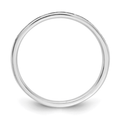 14k White Gold Lab Diamond Channel Set Half Eternity Pave Ring by Fine Color Jewels