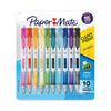 Paper Mate Clear Point Mechanical Pencil, 0.7 mm, HB (#2), Black Lead, Assorted Barrel Colors, 10/Pack