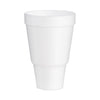 Dart Foam Drink Cups, 32 oz, Tapered Bottom, White, 25/Bag, 20 Bags/Carton