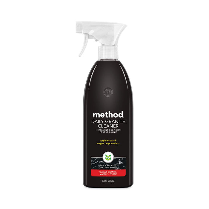 Method Daily Granite Cleaner, Apple Orchard Scent, 28 oz Spray Bottle, 8/Carton