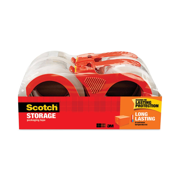 Scotch Storage Tape with Dispenser, 3" Core, 1.88" x 38.2 yds, Clear, 4/Pack