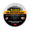 3M Scotch 35 Vinyl Electrical Color Coding Tape, 3" Core, 0.75" x 66 ft, White