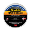 3M Scotch 35 Vinyl Electrical Color Coding Tape, 3" Core, 0.75" x 66 ft, Blue