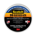 3M Scotch 35 Vinyl Electrical Color Coding Tape, 3" Core, 0.75" x 66 ft, Blue