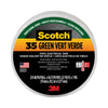 3M Scotch 35 Vinyl Electrical Color Coding Tape, 3" Core, 0.75" x 66 ft, Green