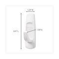 Command General Purpose Hooks, Large, 5 lb Cap, White, 1 Hook and 2 Strips/Pack