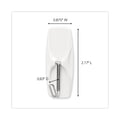 Command General Purpose Hooks, Metal, White, 2 lb Cap, 35 Hooks and 40 Strips/Pack