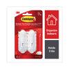 Command General Purpose Wire Hooks, Medium, 3 b Cap, White, 2 Hooks and 4 Strips/Pack