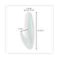 Command Designer Hooks, Plastic, White, 5 lb Cap, 16 Hooks and 24 Strips/Pack