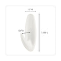 Command Designer Hooks, Plastic, White, 3 lb Cap, 6 Hooks and 12 Strips/Pack