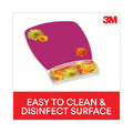 3M Fun Design Clear Gel Mouse Pad with Wrist Rest, 6.8 x 8.6, Daisy Design