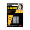 Scotch Outdoor Fasteners, 0.88" x 0.88", Clear, 6/Pack