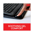 3M Antimicrobial Gel Mouse Pad/Keyboard Wrist Rest Platform, 25.5 x 10.6, Black/Silver