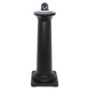 Rubbermaid GroundsKeeper Tuscan Receptacle, 22.05 gal, 13 dia x 38.38h, Black
