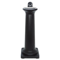 Rubbermaid GroundsKeeper Tuscan Receptacle, 22.05 gal, 13 dia x 38.38h, Black